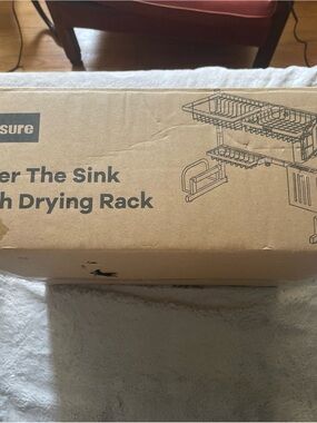 Over The Sink Dish Drying Rack - white